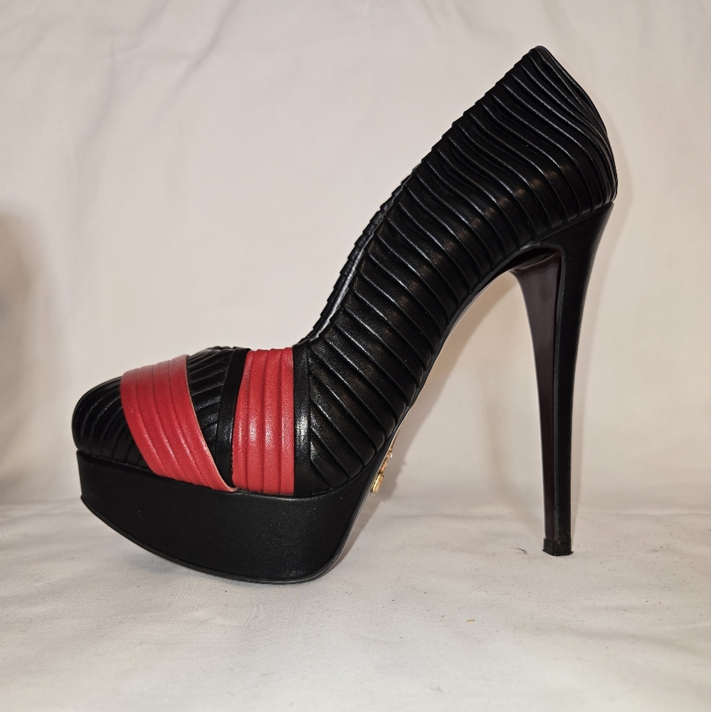 Black and Red high heels.